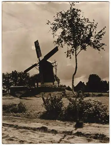 Fotografie Schostal, Ansicht Worpswede, Worpsweder Mühle, Windmühle, Windmill 1944