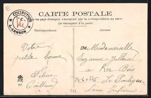 AK Cravant, Le Cyclone 1905, Chambre de la seule personne blessée, Unwetter