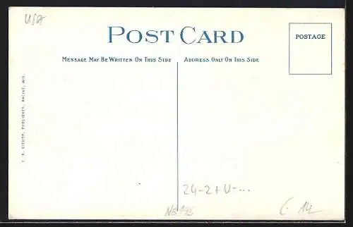 AK Madison, WI, Burning of the Old State Capitol 1904