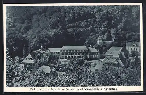 AK Bad Bertrich, Kurplatz mit Kurhaus, Wandelhall u. Konzertsaal