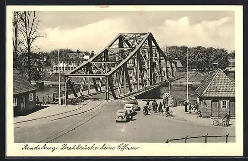 AK Rendsburg, Drehbrücke beim Öffnen