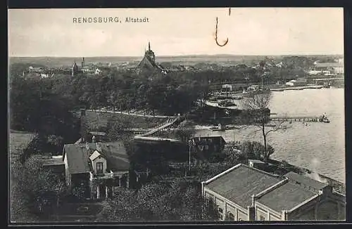 AK Rendsburg, Blick auf die Altstadt