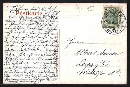 AK Dresden, Zwinger mit Sophienkirche aus der Vogelschau