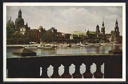 AK Dresden, Altstadt von der Carolabrücke aus