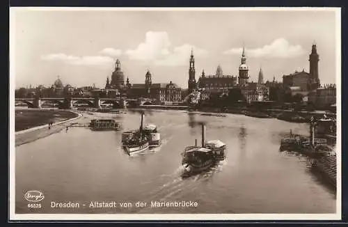 AK Dresden, Altstadt von der Marienbrücke