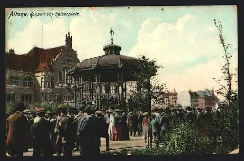 AK Hamburg-Altona, Konzert am Kaiserplatz