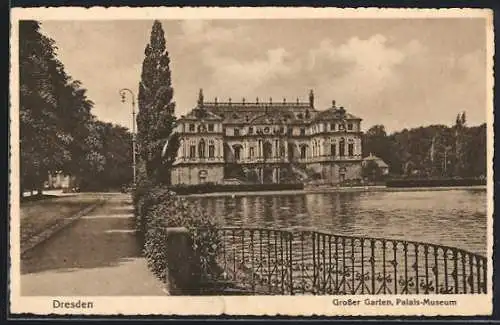 AK Dresden, Grosser Garten, Am Palais-Museum