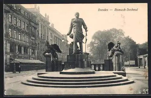 AK Dresden, Am Bismarck-Denkmal