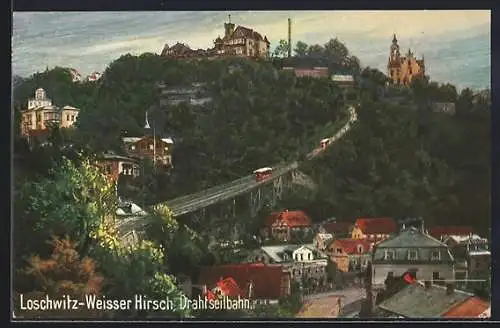 AK Loschwitz-Weisser Hirsch, Drahtseilbahn