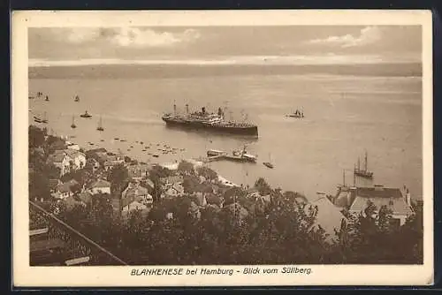 AK Hamburg-Blankenese, Blick vom Süllberg aufs Wasser