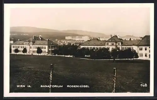 AK Wien, Blick auf das Sanatorium Rosenhügel