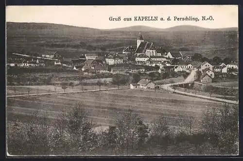 AK Kapelln a. d. Perschling, Teilansicht mit Kirche