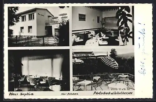 AK Pörtschach a. Wörthersee, Hotel Haus Sophia, Innenansichten