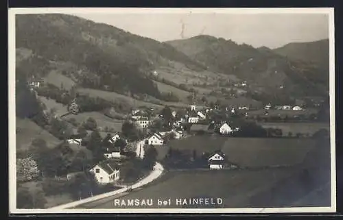 AK Ramsau, Ortsansicht aus der Vogelschau