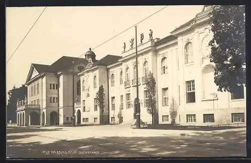 AK Salzburg, Neues Mozarthaus mit Strassenpartie