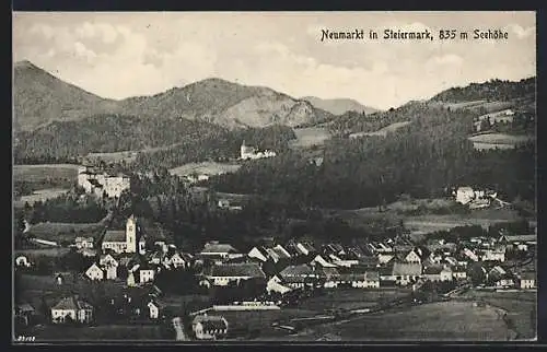 AK Neumarkt, Blick auf die Kirche im Ort