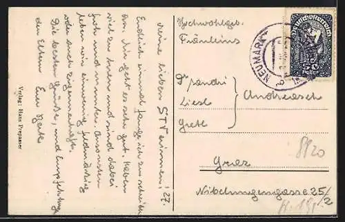 AK Neumarkt, Blick auf die Kirche im Ort