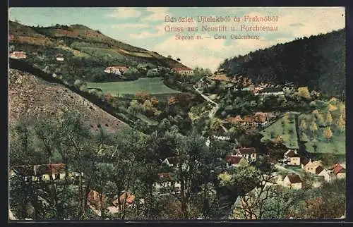 AK Forchtenstein, Neustift mit Blick auf Forchtenau