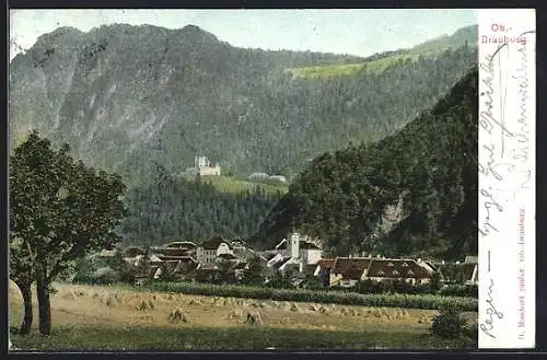 AK Ober-Drauburg, Ortsansicht mit Burgruine