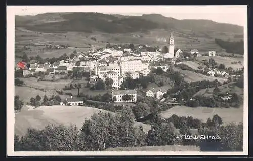 AK Haslach /O. Ö., Teilansicht mit Kirche