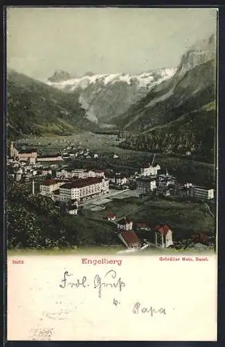 AK Engelberg, Teilansicht mit Bergen