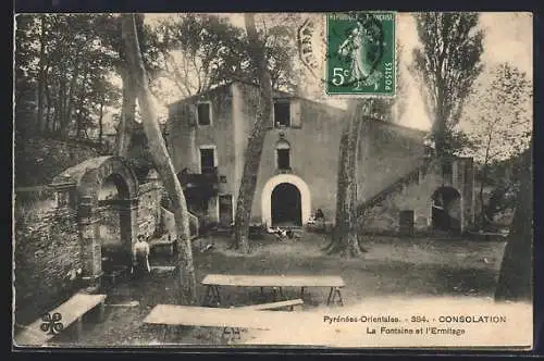 AK Consolation, La Fontaine et l`Ermitage