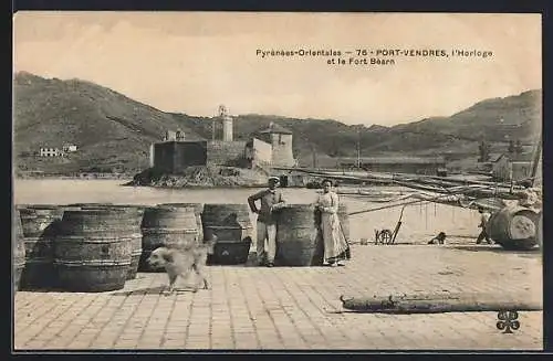 AK Port-Vendres, l`Horloge et le Fort Béar