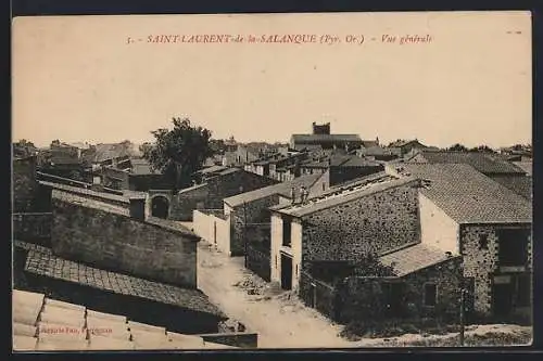 AK Saint-Laurent-de-la-Salanque, Vue générale du village