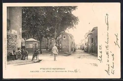 AK Salces, Le place et l`Avenue de Fitou