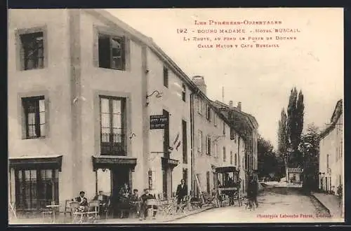 AK Bourg-Madame, Hôtel Buscail et Café Mayony près de la Porte de Douane