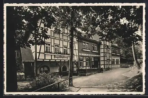 AK Saalfeld / Saale, Jugendherberge Felsenkeller mit Fahrrädern