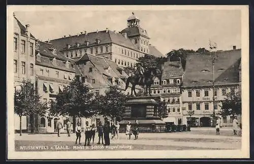 AK Weissenfels, Markt und Schloss Augustusburg