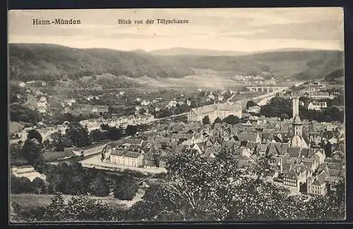 AK Hann.-Münden, Gesamtansicht, Blick von der Tillyschanze