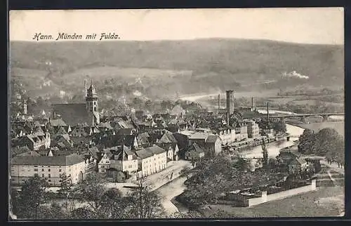 AK Hann. Münden, Ortsansicht mit Fulda