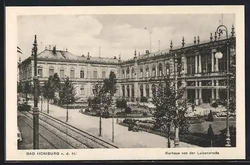 AK Bad Homburg, Kurhaus von der Luisenstrasse