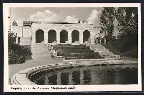 AK Königsberg, An der neuen Schlossteichpromenade