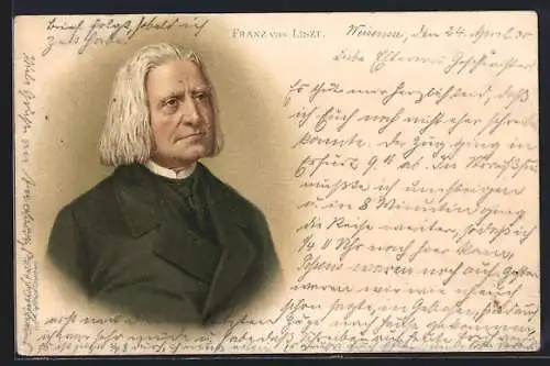 AK Portrait Franz von Liszt