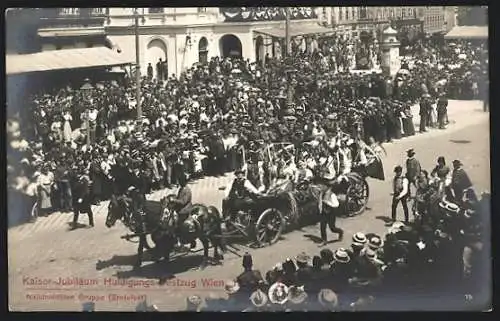 AK Wien, Kaiser Jubiläums Huldigungs Festzug 1908