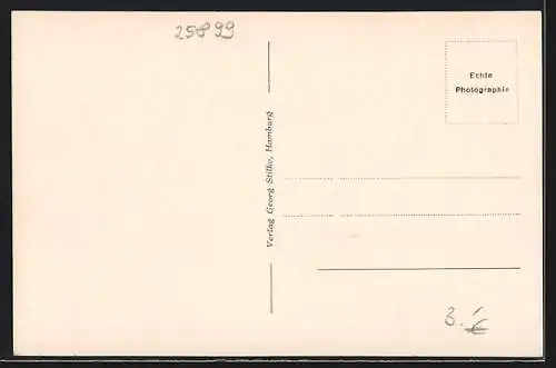 AK Niebüll, Kirchenstrasse mit Wohnhäusern