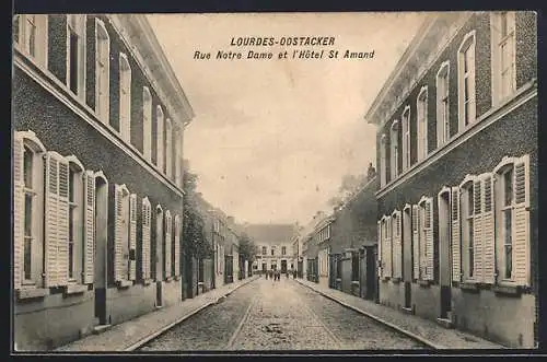 AK Lourdes-Oostacker, Rue Notre Dame et l`Hôtel St. Amand