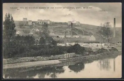 AK Seilles, Vue du Nouveau Monde et des Usines de Lattre prise du Pont