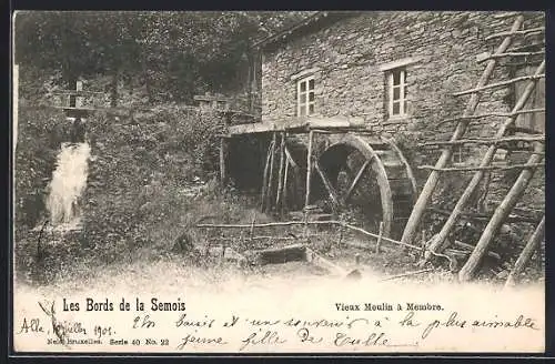 AK Vresse-sur-Semois, Les Bords de la Semois, Vieux Moulin à Membre