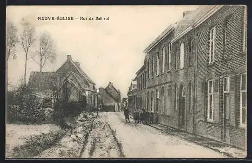 AK Neuve-Église, Rue de Bailleul, Strassenpartie