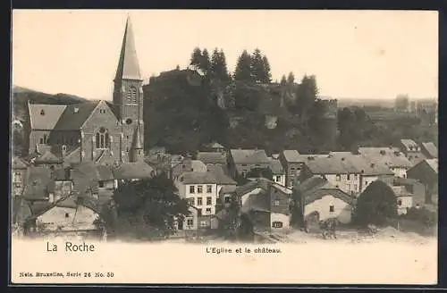 AK La Roche-en-Ardenne, L`Eglise et le chateau