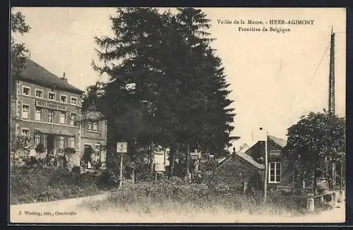 AK Heer-Agimont, Frontière de Belgique, Hotel Franco-Belge