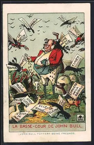 Künstler-AK John Bull der Freund und Beschützer der Kleinen, Karikatur