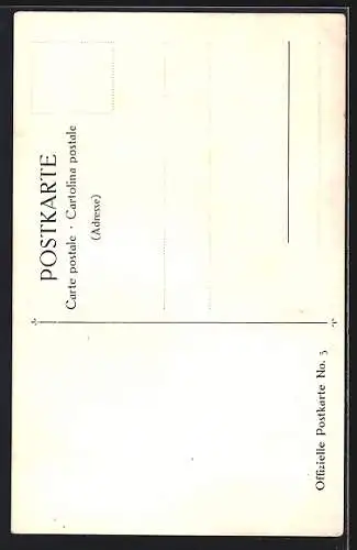 Künstler-AK St. Gallen, 57. Eidg. Turnfest 1922, Kinder bejubeln einen Turner