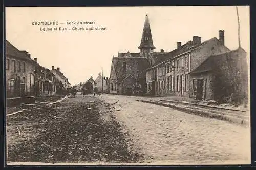 AK Cromberke, Kerk en straat