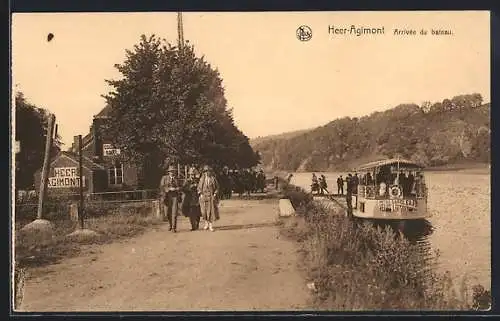 AK Heer-Agimont, Arrivée du bateau