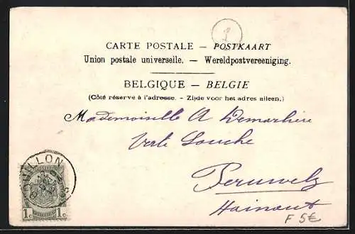 AK Bouillon, Vue prise sous l`arche du Pont de France